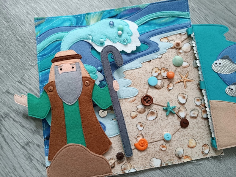 Moses Parting the Red Sea, BIBLE STORIES Quiet Book Pattern, Toddler ...