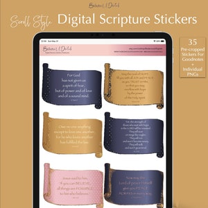 Digital Scripture of the day Stickers for Bible Journaling, Bible Verse stickers, Digital Christian Stickers, for Xodo, Goodnotes, Noteshelf