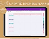 Undated OneNote Digital Teachers Planner, Windows Lesson Planner for Teachers, School Administrators, Android, iPad, Surface Pro Planner