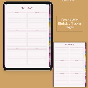 Digital Address Book, Colourful Vertical Password Tracker for Goodnotes ...