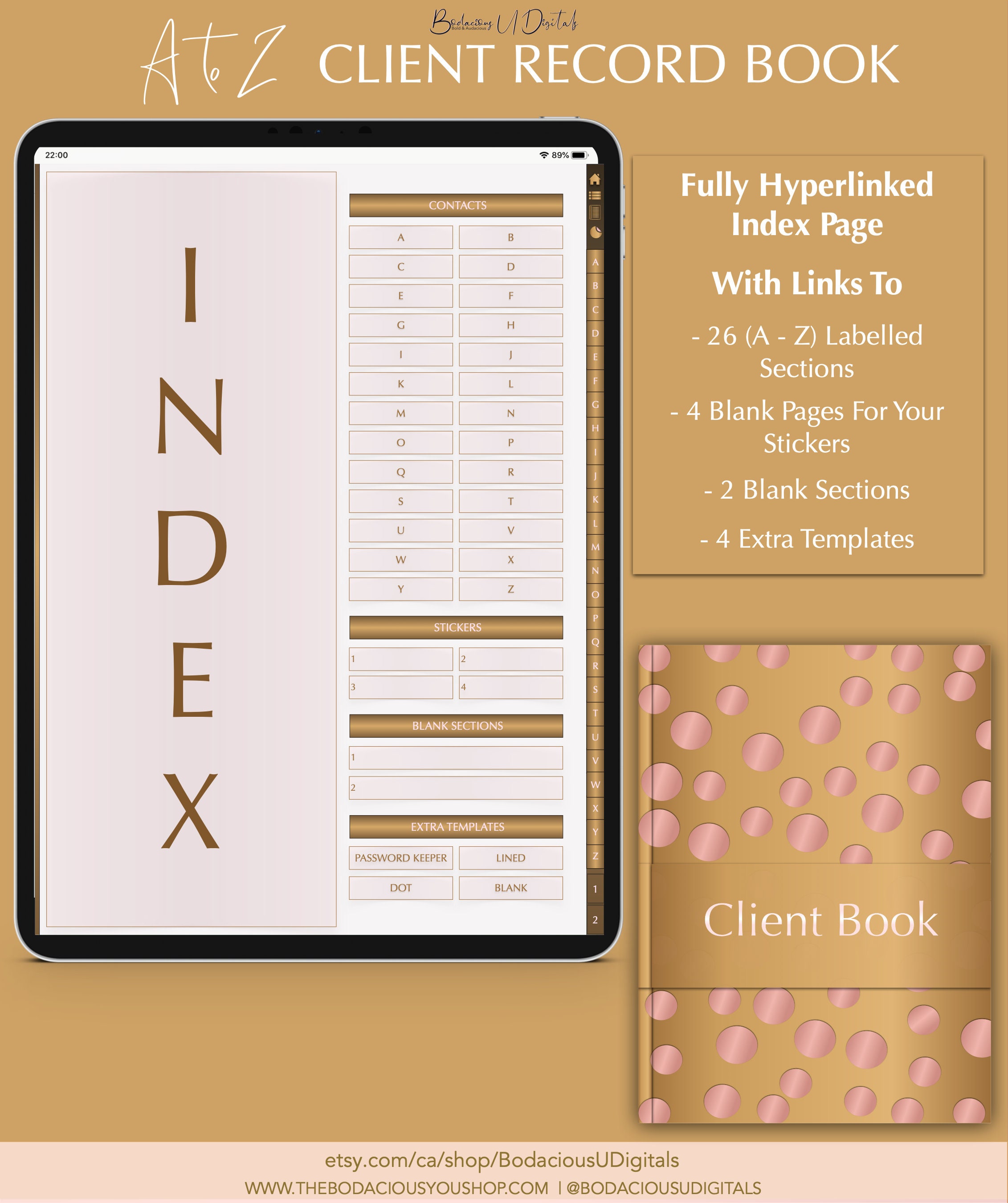 Digital Client Book, Vertical Client Profile Record, Client Tracking ...