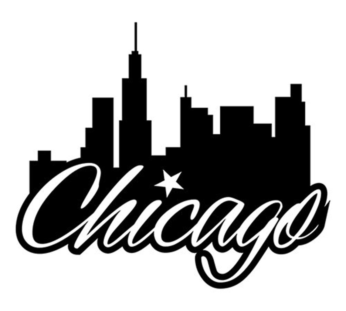 Vinyl Sticker Chicago Skyline sticker / sticker / muur / Etsy