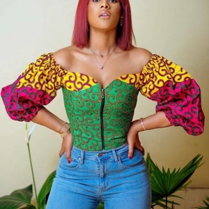 African print top African crop top Ankara top Ankara crop top Hot summer African top African clothing African casual