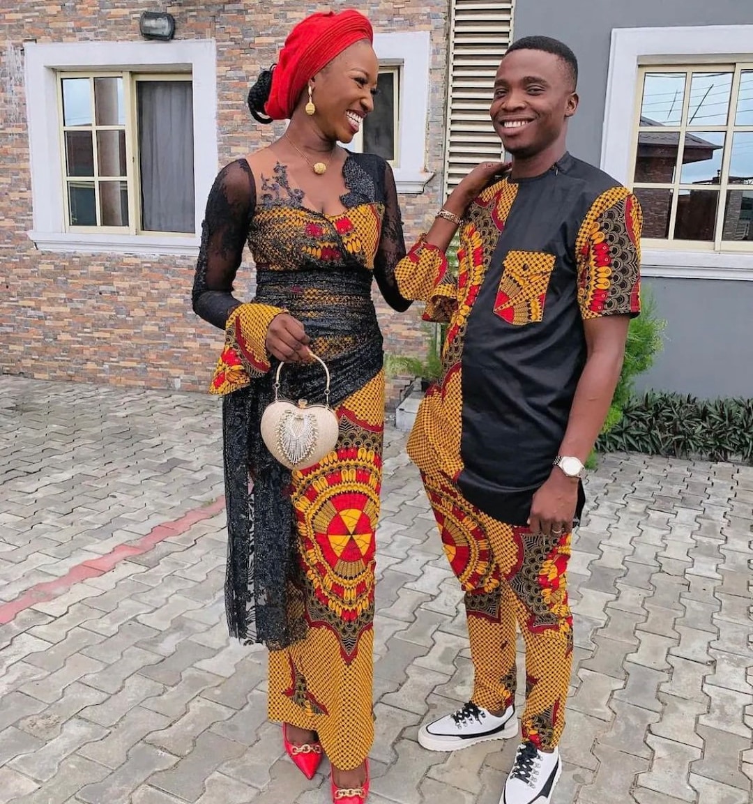 Couple Ankara Set,african Couple Outfit,african Couple Clothing,african ...