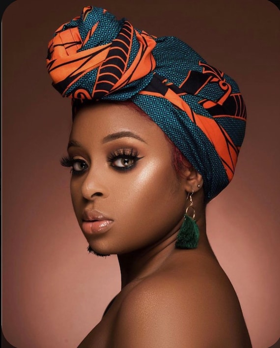 6 Packs Headwraps for Black Women Long Stretch Jersey Hair Wrap