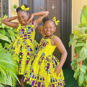 African girls dress/African children dress/Childrens dress/ Children clothes/African clothing for kids/African babies clothes/ African chil image 3