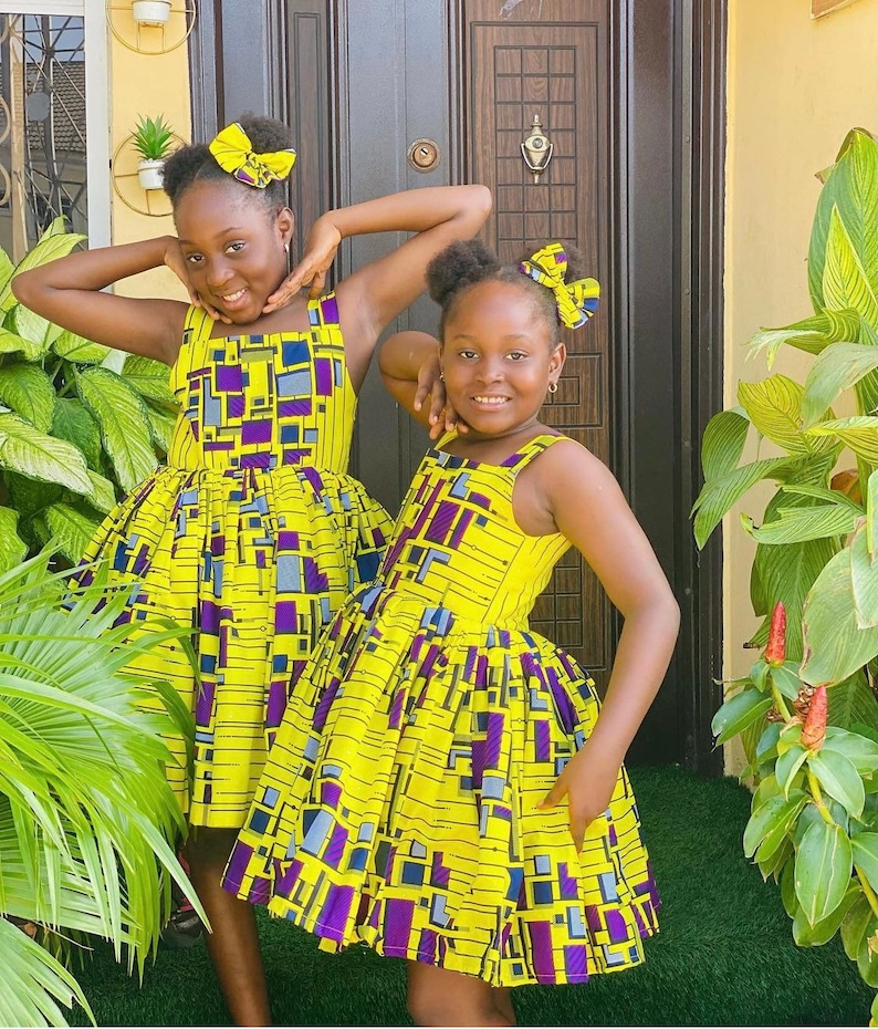 African girls dress/African children dress/Childrens dress/ Children clothes/African clothing for kids/African babies clothes/ African chil image 3