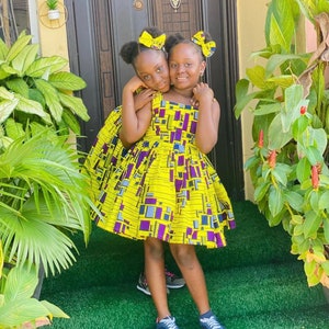 African girls dress/African children dress/Childrens dress/ Children clothes/African clothing for kids/African babies clothes/ African chil image 5