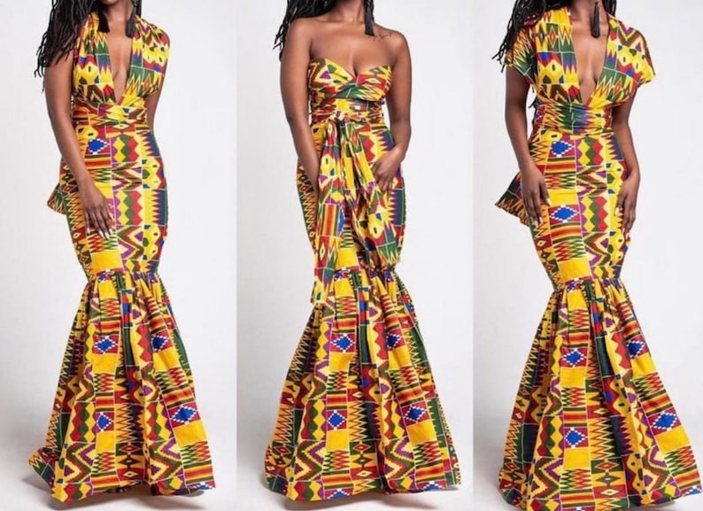 African Print Infinity Maxi Dress Infinity Dress African Etsy