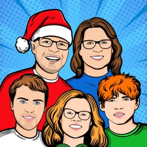 Personalisierte Comics Porträt | Benutzerdefinierte Comic-Stil Porträt | Benutzerdefinierte Cartoon Zeichnung & Superheld Kunst | Einzigartiges Geschenk für Sammler