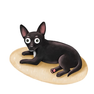 Pet Portrait - Custom Dog Drawing and Caricature | Unique Pet Gift for Dog & Cat Lovers | Customizable Animal Art