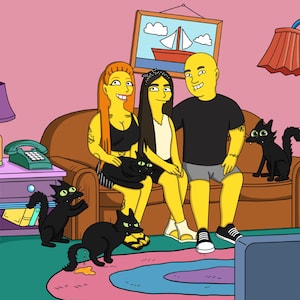 Simpsons-portret | Maak jezelf aangepaste kunst | Cartoon familietekening | Gepersonaliseerde Simpsons-cadeau