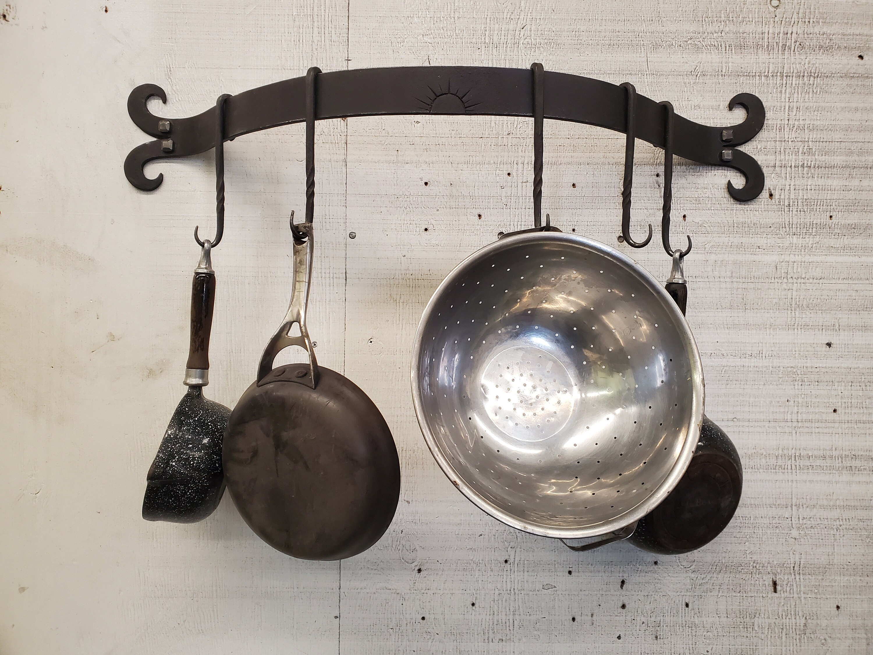 Hand Wall Mounted Pot Rack Etsy