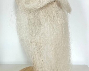 Realistic Santa Claus Beard and Mustache Set | Professional White Yak Hair Wizard Cosplay
