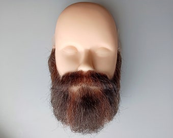 Fake realistic brown beard, high quality handmade costume accessory