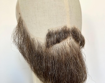 Realistic Brown Beard with Mustache | Professional Lace Front Costume Piece | Natural Facial Cosplay Set