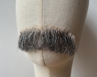 Fake gray realistic mustaches, facial natural hair, cosplay costume accessories