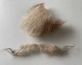 Realistic Short Light Brown Beard with Mustache | Professional Lace | Modern Cosplay Facial Set