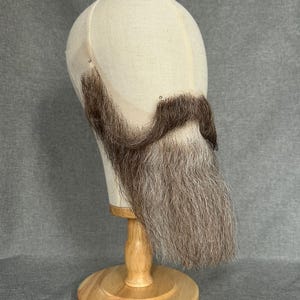 Fake realistic brown beard with moustache, facial high quality accessory