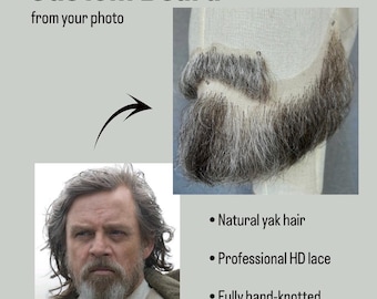 Custom Short Beard | Made to Order Realistic Lace Front Costume Piece | Cosplay Facial Set