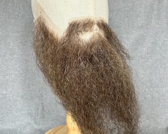 Realistic Hagrid Long Brown Beard | Professional Lace Front Costume Piece | Wizard Cosplay Facial Set