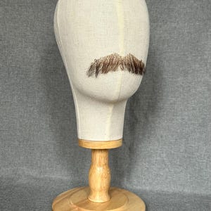 Fake brown realistic mustache for cosplay
