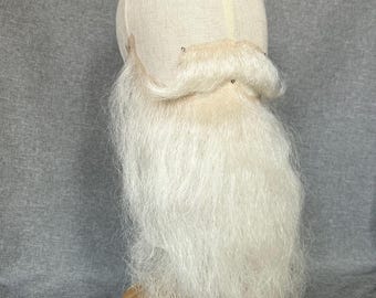 Fake realistic white beard and mustache, image of an old man, high-quality handmade from natural hair, cosplay accessory #14