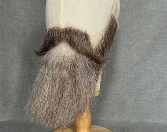 Realistic Brown Yak Hair Beard and Mustache Costume Accessory