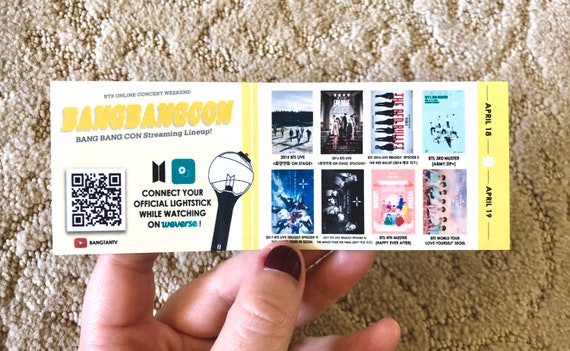 bts bang bang con commemorative ticket etsy
