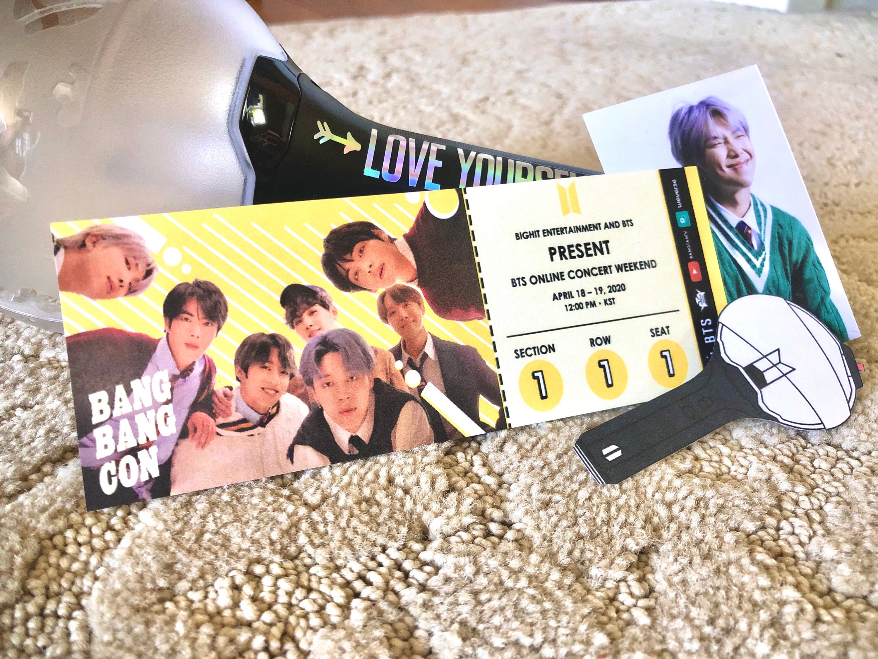 bts bang bang con commemorative ticket etsy ireland