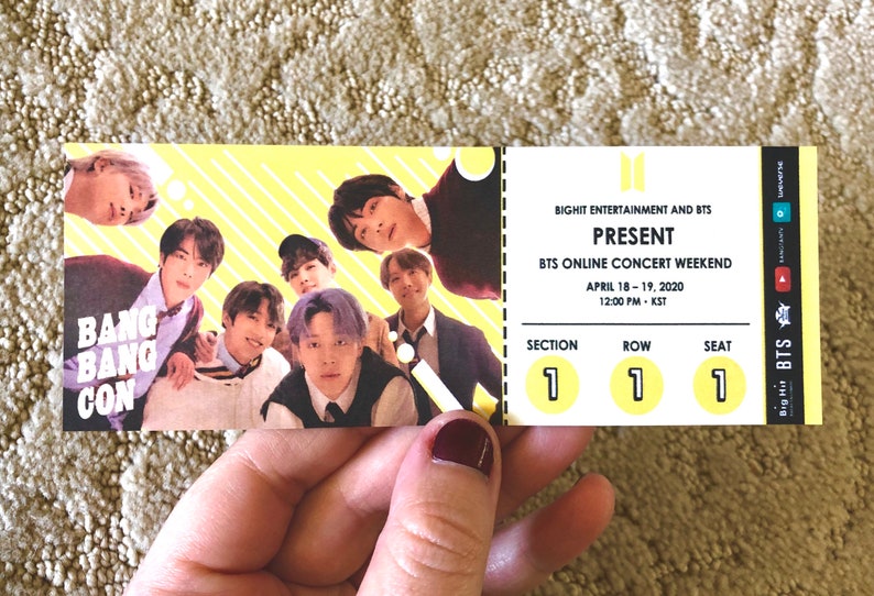 BTS Bang Bang Con Commemorative Ticket | Etsy