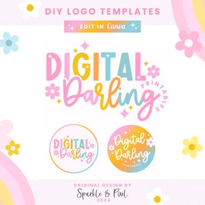 Colorful Logo Design Templates - Customizable Rainbow Logo Design Instant Download