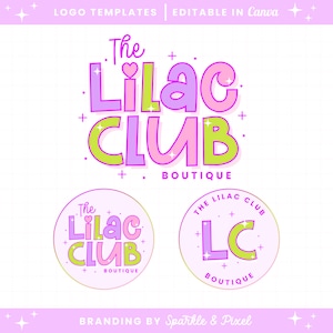 Editable Logo Design Canva Templates - Customizable DIY Logo Design Instant Download