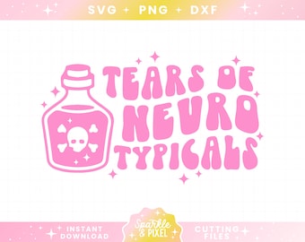 Lustige Neurodiversität SVG PNG DXF Dateien, Sofortiger Download trendiges digitales Design kostenlose kommerzielle Nutzung