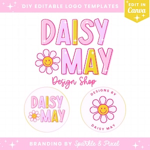 Colorful Logo Design Canva Design Templates - Editable Business Branding Instant Download