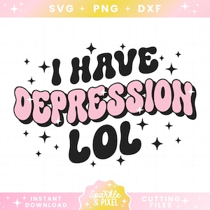 面白いメンタルヘルス SVG PNG JPG、メンタルヘルス啓発、デジタルダウンロード、商用利用
