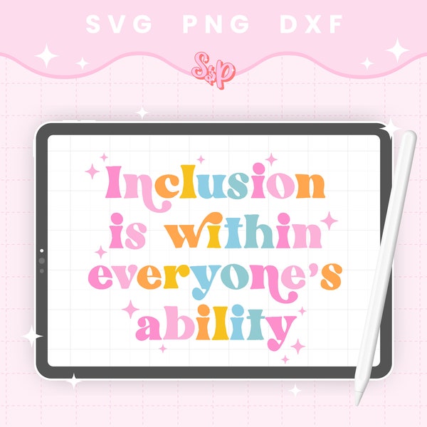 Inclusion SVG PNG JPG, Diversity Svg, Neurodiversity Svg, Equality Svg, Digital Download, Commercial Use