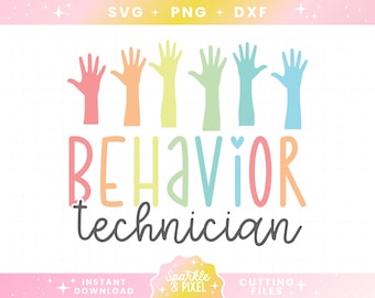 Verhaltenstechniker SVG PNG JPG, Rbt SVG, Aba Therapeut SVG, SVG-Dateien, PNG-Dateien, digitaler Download, kostenlose kommerzielle Nutzung