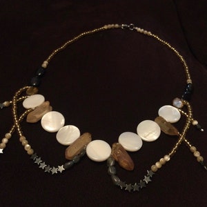 Moon Necklace Shooting Stars Necklace Galaxy Necklace
