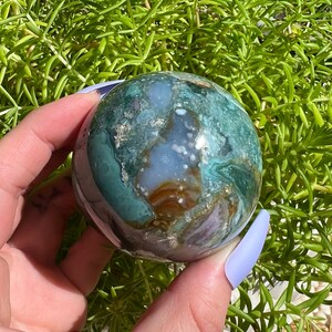 All Natural 2.5&quot; Polished Ocean Jasper Sphere