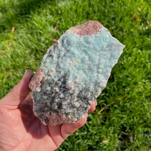 All Natural Druzy Blue Chrysocolla with Cobaltoan Calcite and Malachite from Tenke Mine, Congo