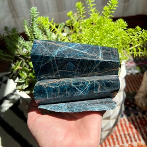 Unreal Massive high Grade Blue Apatite Crystal Free Form from Brazil