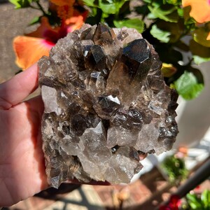 All Natural Smoky Quartz Cluster from Mines Gerais, Brazil