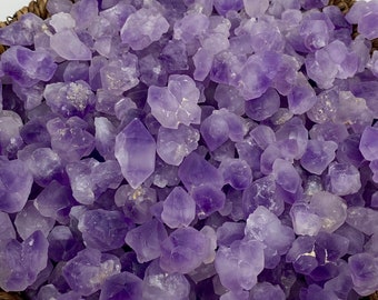 FIVE Mini Amethyst Crystal Flowers