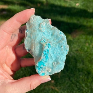 All Natural Druzy Blue Chrysocolla and Green Malachite from Tenke Mine, Congo