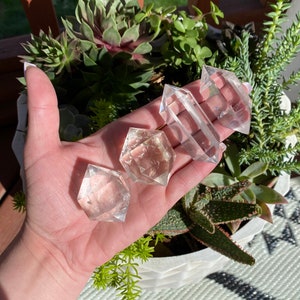 ONE Intuitively Chosen Polished Clear Quartz Crystal Double Terminated Point