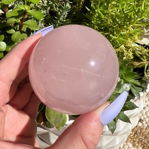 Polished 2.75&quot; Rose Quartz Crystal Sphere from Mozambique