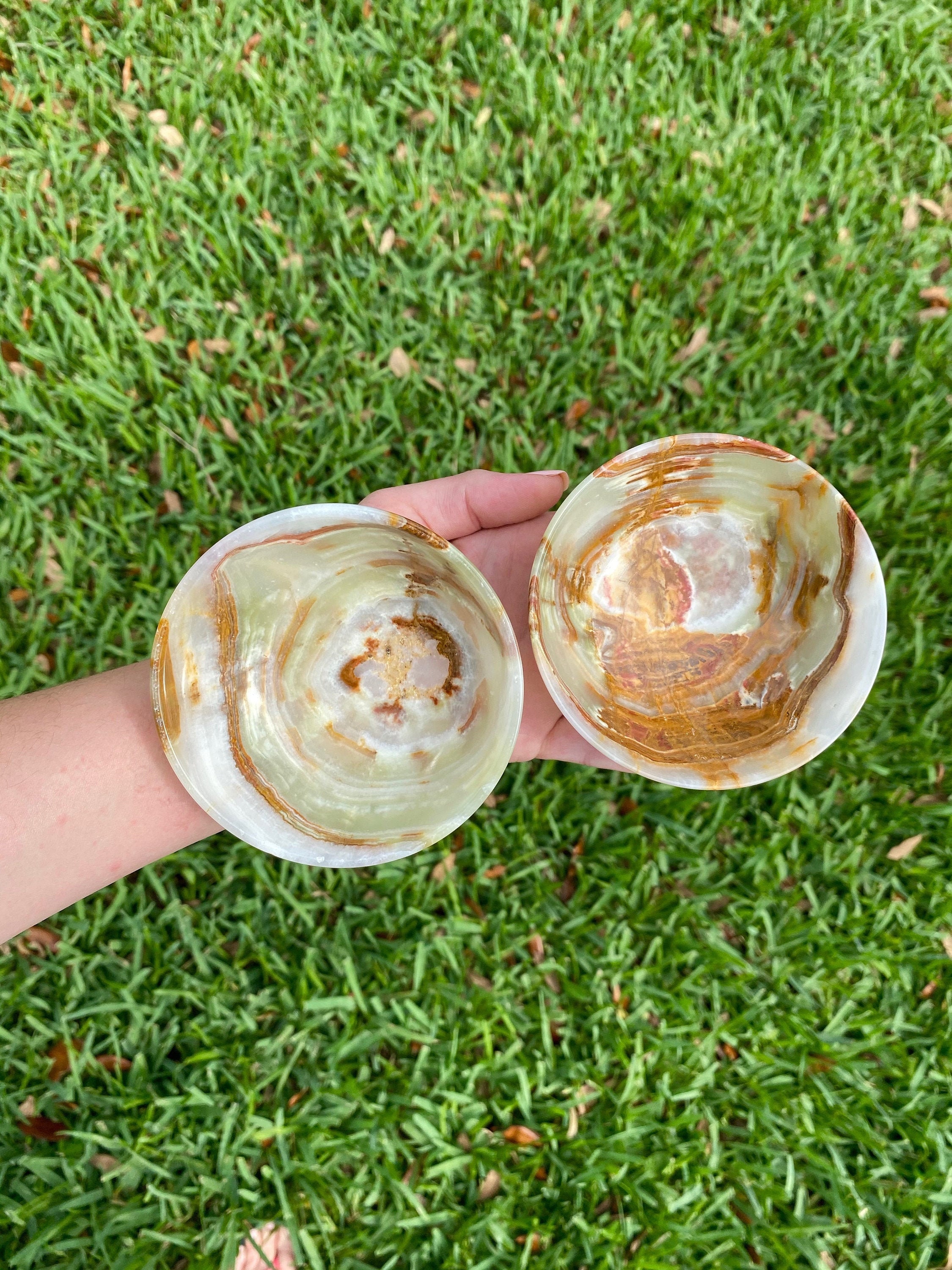 ONE Polished Green Onyx Bowl 30 Available Etsy