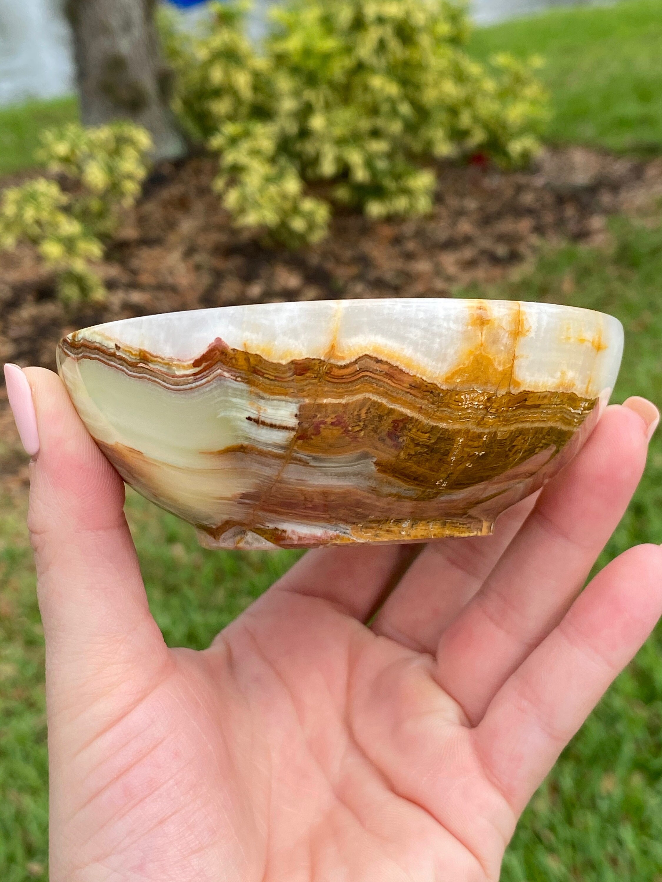 ONE Polished Green Onyx Bowl 30 Available Etsy