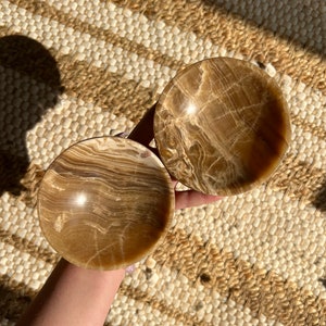 ONE Polished Brown Onyx Bowl (All Individually Unique)